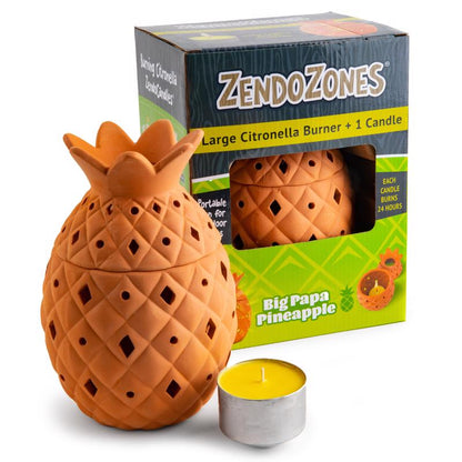 Emery Jensen citronella candle and torch set with decorative design, ideal for outdoor lighting and pest prevention.