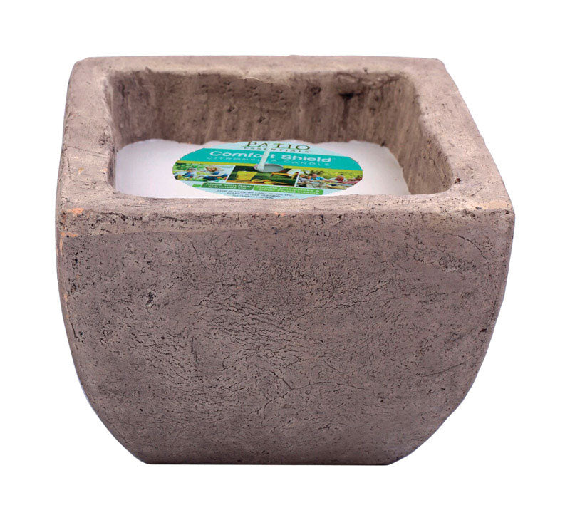 Pack of six Emery Jensen CITRO CNDL STN TERRA citronella and torch candles in a natural terra design for outdoor use