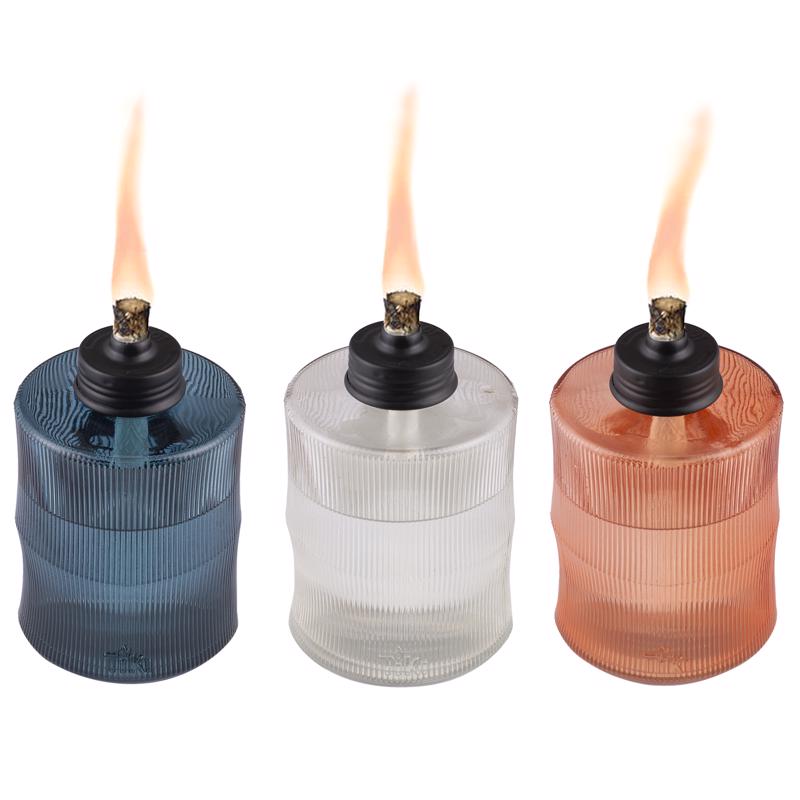 Set of six Emery Jensen citronella torches, 5.8-inch CRV AST style, ideal for outdoor lighting and pest control.