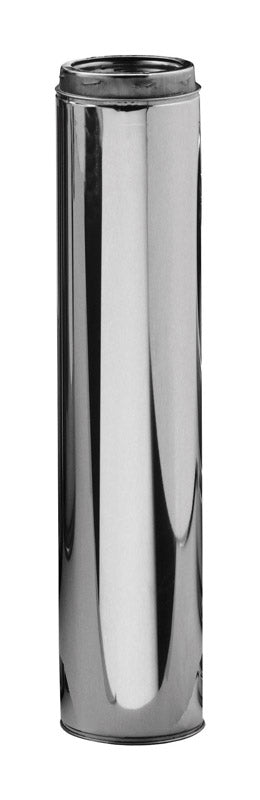 Emery Jensen Class A chimney pipe, 6-inch by 48-inch, standard round metal pipe for venting fireplaces or stoves.