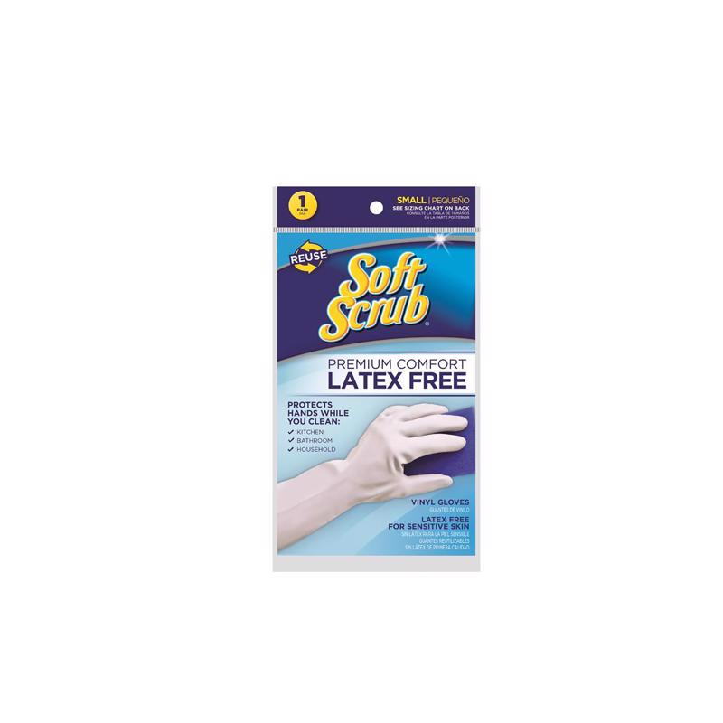 Emery Jensen cleaning gloves in white, size small, made of durable material, suitable for household cleaning tasks.