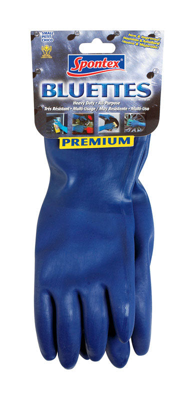 Blue Emery Jensen GLOVE BLUETTES NEO S cleaning gloves displayed on a white background