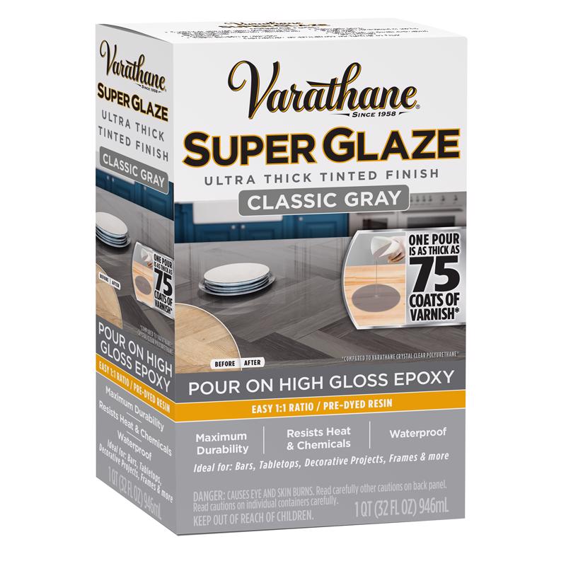WOOD GLAZE CLASSC GRY 1Q - Pack of 3