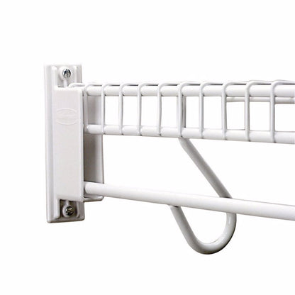 Emery Jensen wall/end bracket for closet shelving, designed for secure support of closet shelves and accessories.