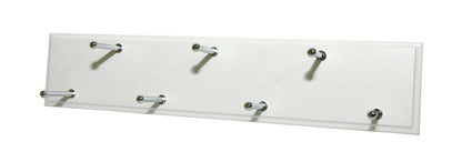 White Easy Track belt rack from Emery Jensen, designed for closet shelving and organization.
