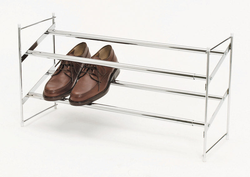 Emery Jensen Rack Shoe Expand&Stack closet storage unit with multiple shelves for organized shoe storage in a closet.
