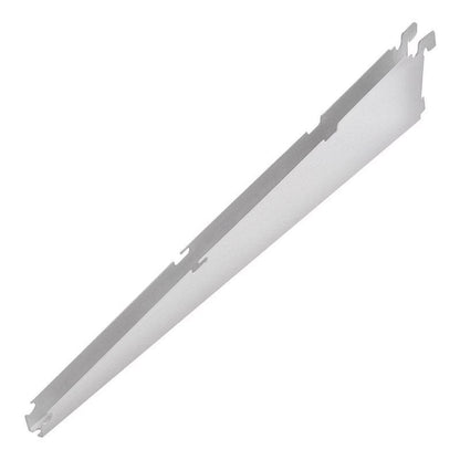 Emery Jensen 16-inch white wire closet shelf bracket from closet storage systems, mounted on a wall.