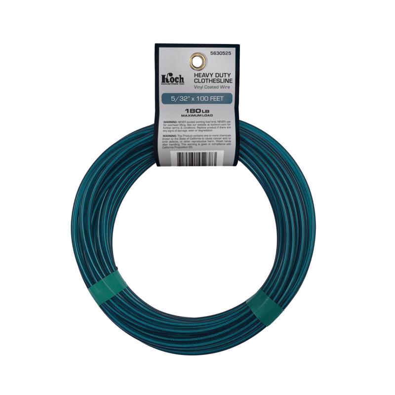 Emery Jensen Clothes Line in green, 100 feet long, outdoor clothes drying line with sturdy design and durable construction.