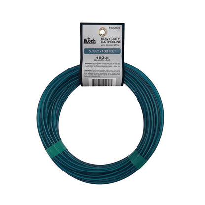 Emery Jensen Clothes Line in green, 100 feet long, outdoor clothes drying line with sturdy design and durable construction.