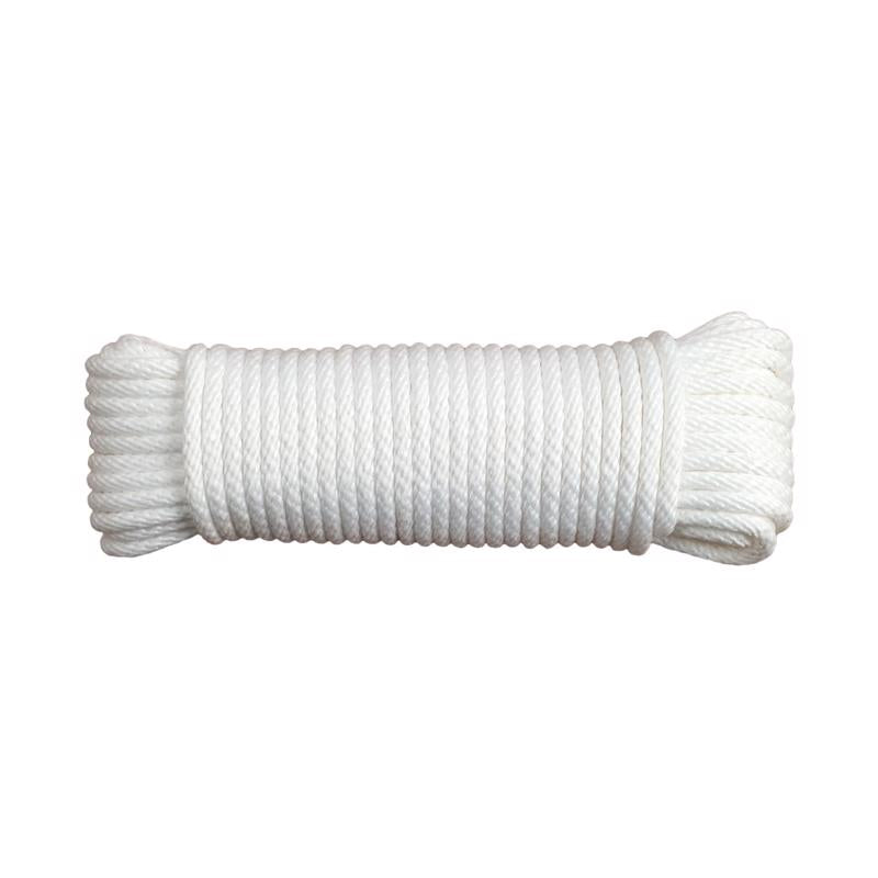 Emery Jensen clothes line with a 50-foot durable rope for outdoor drying, securely anchored for laundry drying.