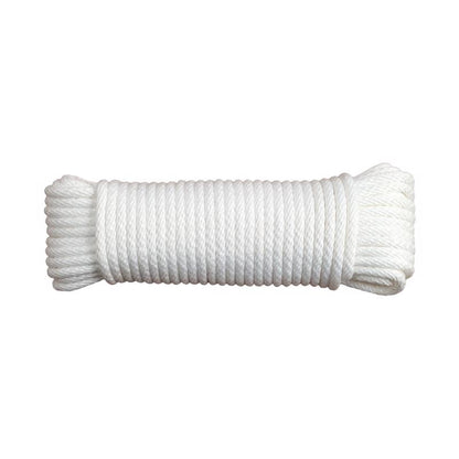 Emery Jensen clothes line with a 50-foot durable rope for outdoor drying, securely anchored for laundry drying.