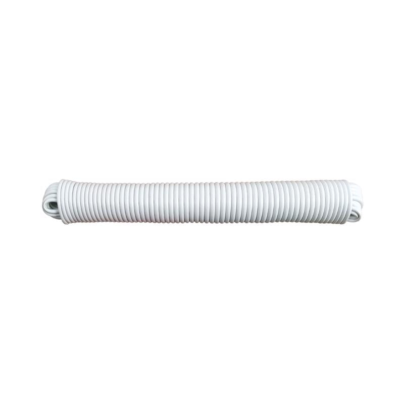 Emery Jensen clothes line made of plastic wire, 100 feet long, ideal for outdoor laundry drying and hanging clothes.