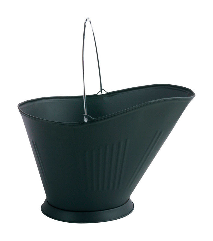 Emery Jensen coal hod measuring 13-3/4x16-3/4 inches, used for coal, ash, and firewood storage, with a sturdy handle and durable construction.