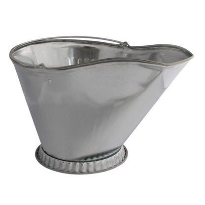 Galvanized coal hod from Emery Jensen, pack of 6, durable ash cans with shovels for coal storage and handling.