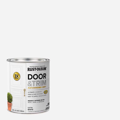 DOOR PAINT SATIN WHT 1QT - Pack of 2