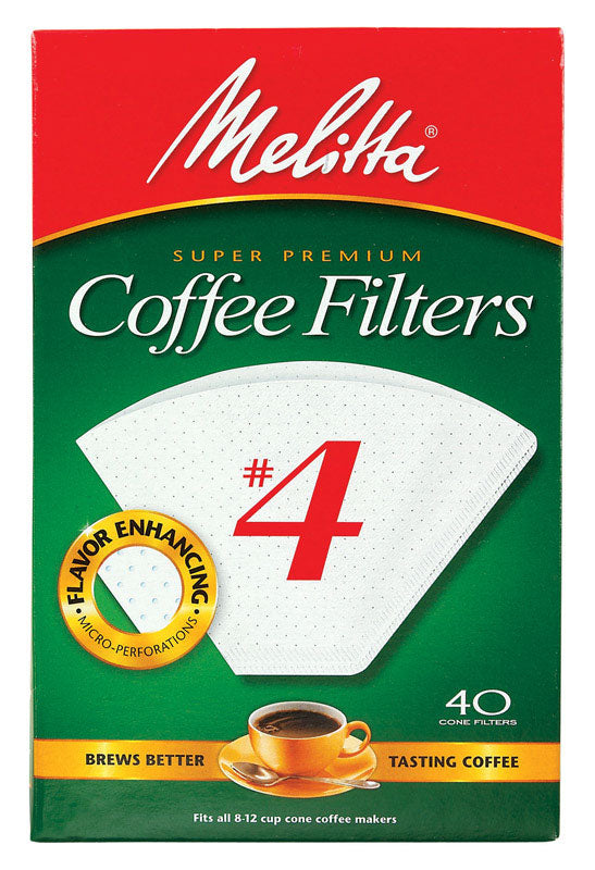 Emery Jensen Coffee Filter #4 BX40 for coffee maker, disposable paper filter with natural paper texture, suitable for brewing coffee.