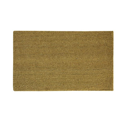 Emery Jensen blank coir door mat in tan, 18x30 inches, with textured natural coir fibers for outdoor use and door entry decor.