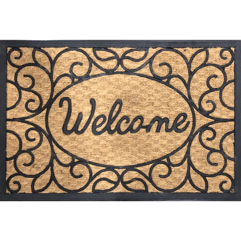 DOOR MAT Blk/brn 24X36"