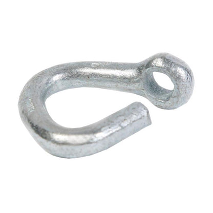 Pack of 10 Emery Jensen Cold Shuts STL 1250# 3/8-inch steel fasteners for securing chain links and hardware.