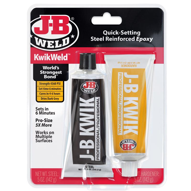 Emery Jensen KwikWeld adhesive cold weld bonding compound in a 10oz container for strong metal repairs and bonding.