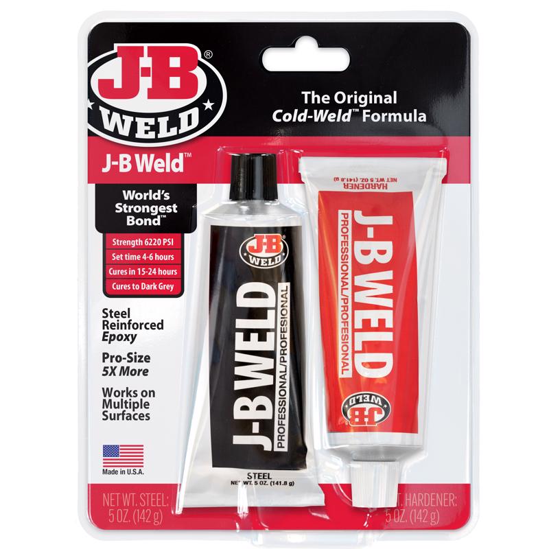 Emery Jensen adhesive PRO steel cold weld bonding compound in a 10oz container, designed for strong metal repairs and bonding.