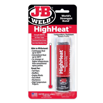 Emery Jensen automotive high-heat epoxy 2oz cold weld bonding compound for automotive repairs and metal bonding.