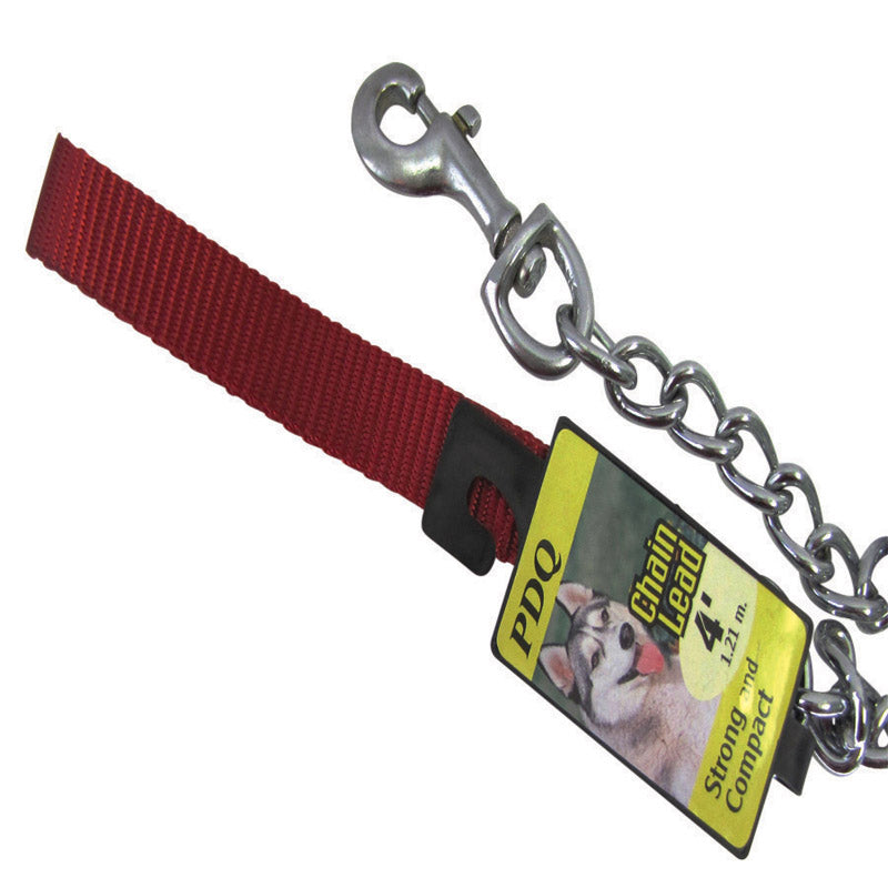 Emery Jensen chain dog lead measuring 48 inches long and 4.0mm thick for secure control during walks.