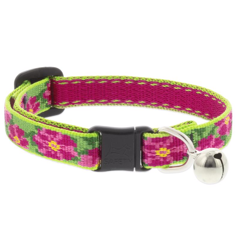 Emery Jensen cat collar in 8-12 inch size with adjustable strap and safety buckle, suitable for small to medium cats.