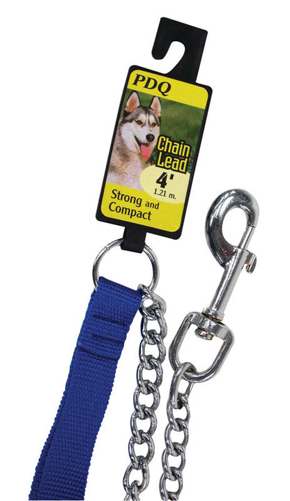 Heavy 48-inch lead chain from Emery Jensen, durable metal leash with strong links for training and control.