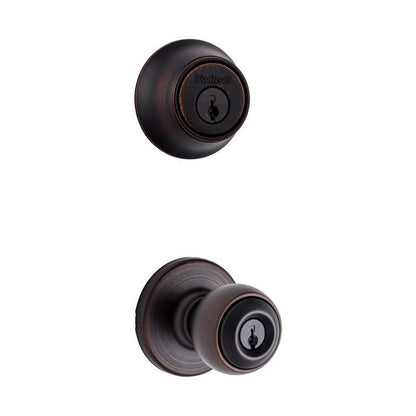 Emery Jensen Polo Entry Knob VNBRZ in a combination pack, featuring a sleek door knob with a brushed nickel finish.