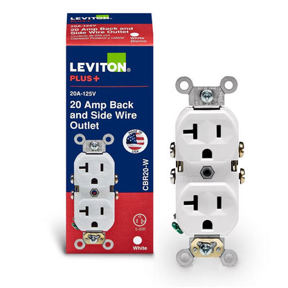 OUTLET DUPLEX WHT 20A