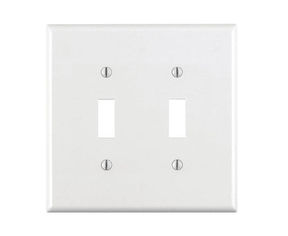 WALLPLATE 2G TOGGLE WH