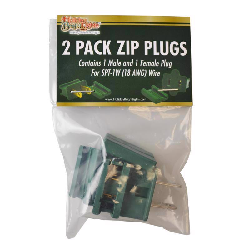 Emery Jensen 2-piece zip plug set for commercial lighting, showing durable electrical connectors with secure locking mechanisms.