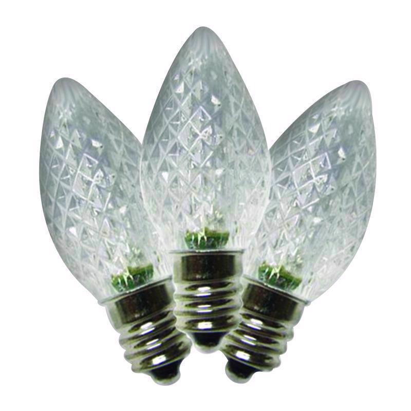 Emery Jensen LED C7 SMD Bulb PWT, commercial lighting, shown in a close-up with clear white LED components.