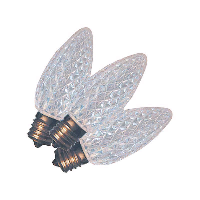 Emery Jensen LED C9 SMD bulb in cool white for commercial lighting, shown in a close-up view of the bulb's design.