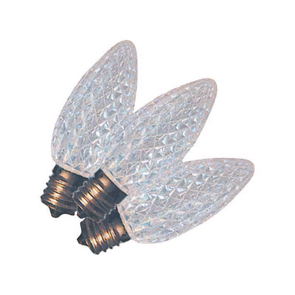 Emery Jensen LED C9 SMD bulb in cool white for commercial lighting, shown in a close-up view of the bulb's design.
