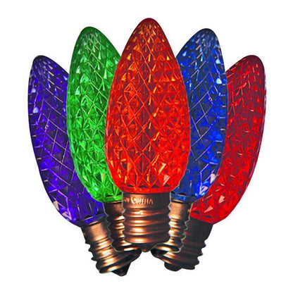 Emery Jensen LED C9 SMD bulb for commercial lighting, shown in a clear image with energy-efficient design and bright illumination.