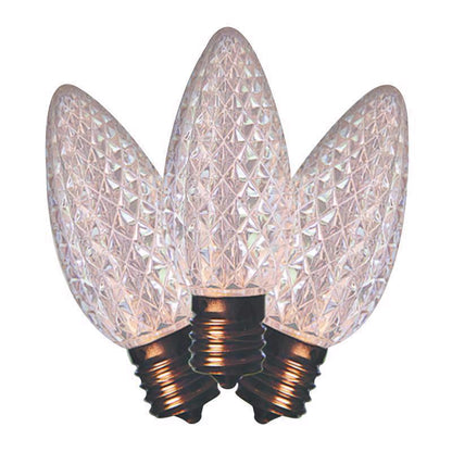 Emery Jensen LED C9 SMD bulb for commercial lighting, white color, shown in a standard bulb shape with clear glass.
