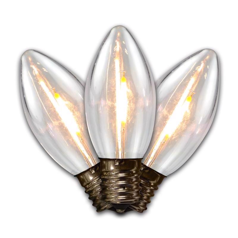 Emery Jensen LED SM TRAN C9 WW commercial lighting bulbs, 25-pack, warm white C9 style for decorative and outdoor lighting.