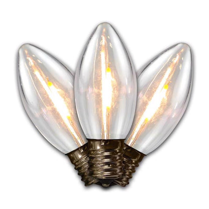 Emery Jensen LED SM TRAN C9 WW commercial lighting bulbs, 25-pack, warm white C9 style for decorative and outdoor lighting.