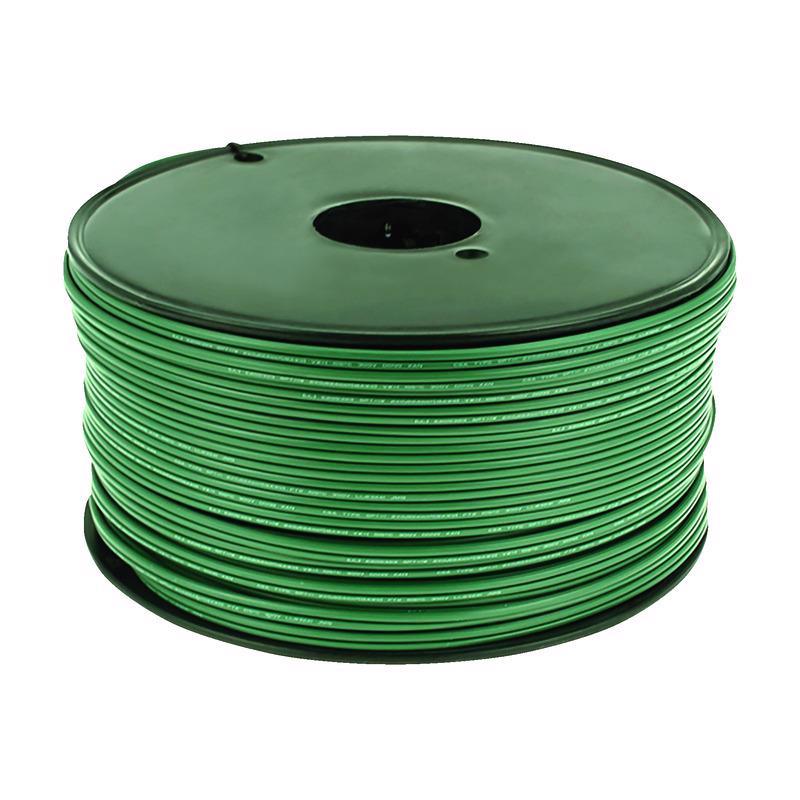 Green 250-foot commercial lighting light cord by Emery Jensen, featuring durable wiring for outdoor or industrial use.