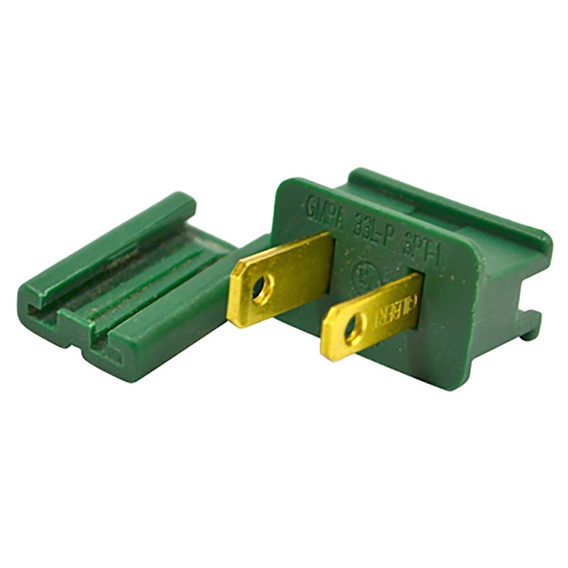 ZIP MALE PLUG GRN 100PK