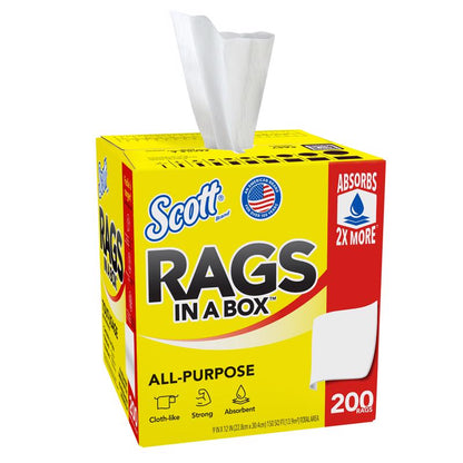 Emery Jensen commercial Rags Paper, 12x10 inches, 200 pieces, soft and durable paper for cleaning and industrial use.