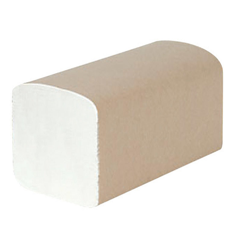 Emery Jensen white commercial paper towel, single-fold design, ideal for commercial restrooms and cleaning.