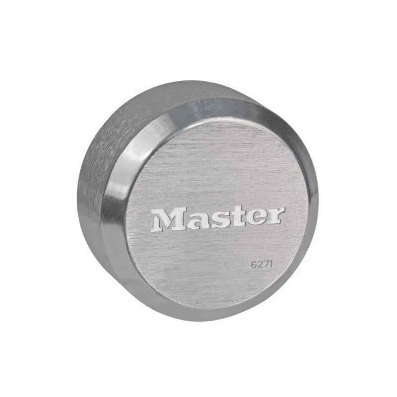 Emery Jensen commercial keyed alike disc padlock with metal shackle and secure locking mechanism for professional security use.