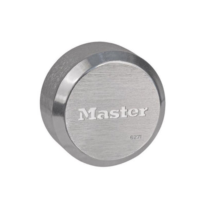 Emery Jensen commercial keyed alike disc padlock with metal shackle and secure locking mechanism for professional security use.