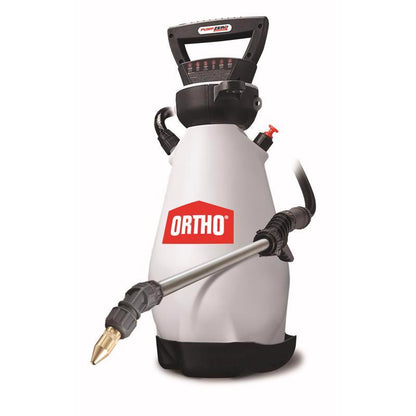 Emery Jensen 2-gallon compression tank sprayer, Bo Ortho model, with a durable plastic tank and spray nozzle for gardening use.