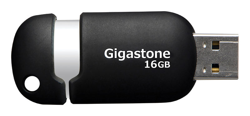 Emery Jensen GIGASTONE 16GB USB drive for computer accessories, showing the compact USB storage device on a white background.