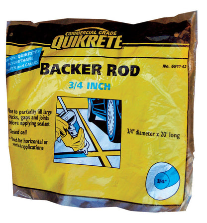 Backer rod 3/4 inch by 20 feet from Emery Jensen for concrete sealing and insulation applications.