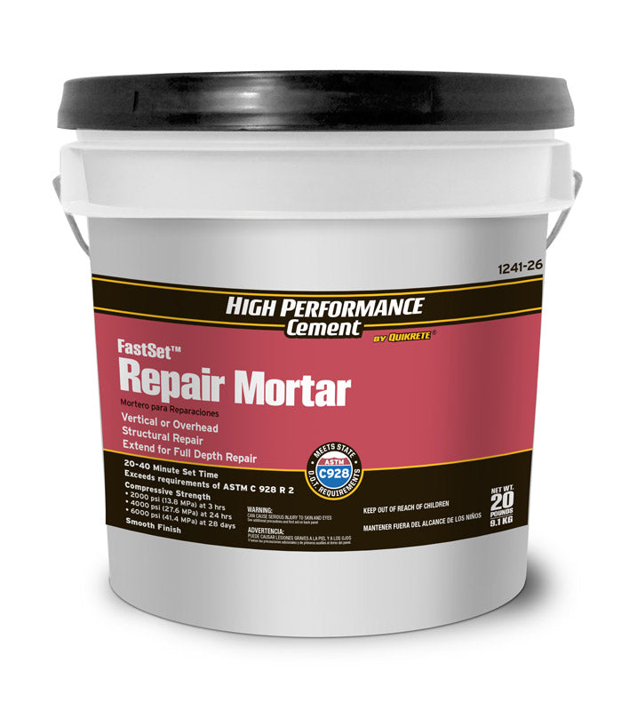 Emery Jensen 20lb repair mortar for concrete and blacktop mixes, showing the packaged repair mortar bag with product details.